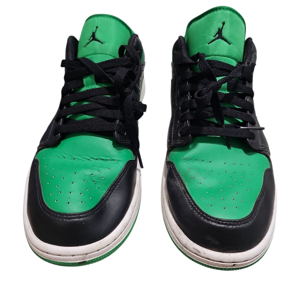 Nike Air Jordan 1 Low Retro Green Toe Black Pine Green Men’s Size 10.5 Sneakers - Picture 2 of 7